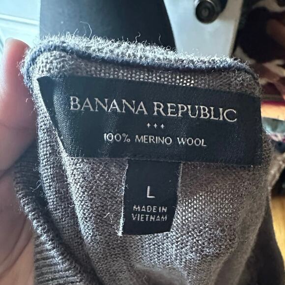 Banana Republic Men’s Striped Merino Wool Sweater – Classic Crewneck - Picture 6 of 8